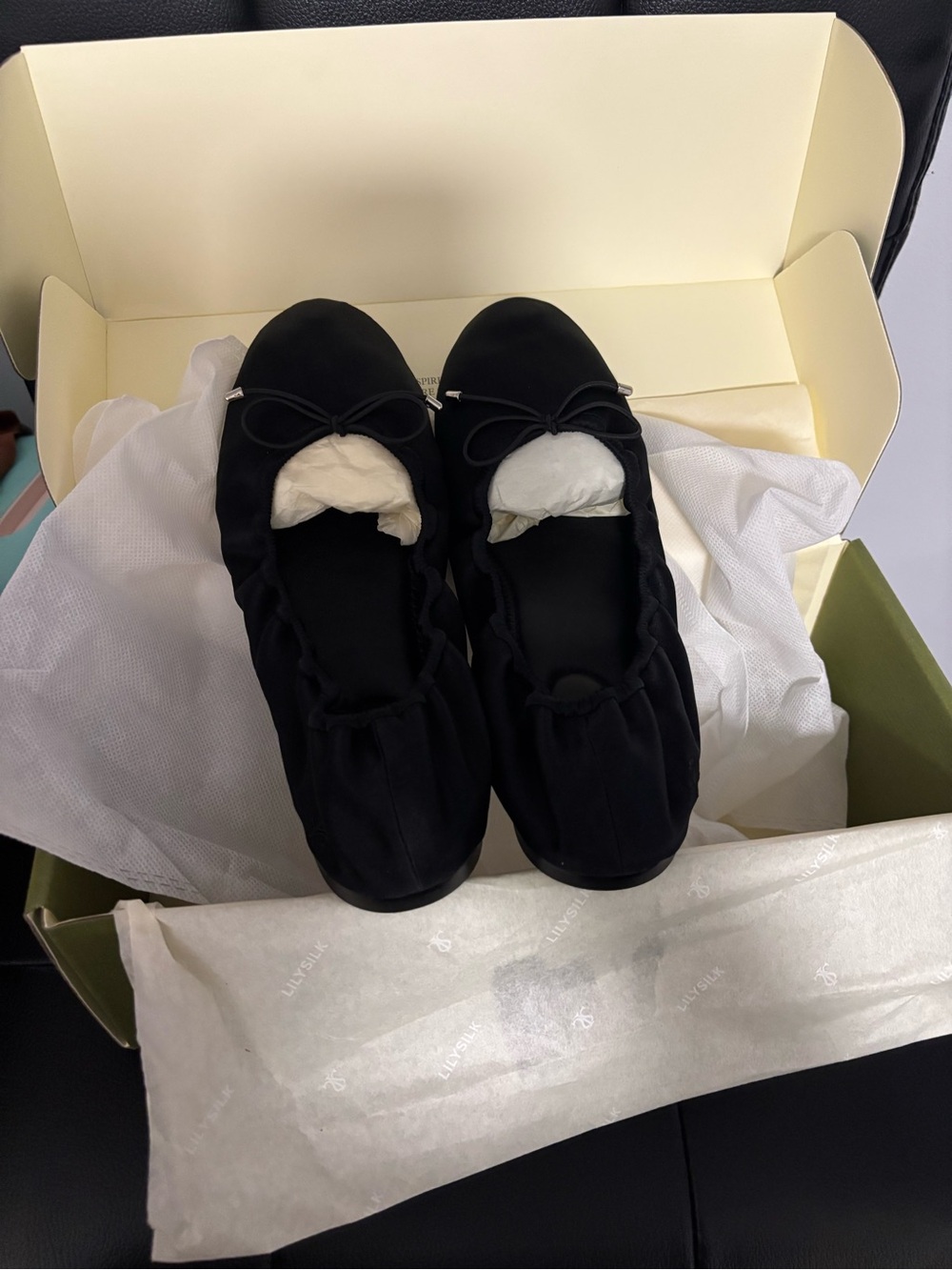 Silk ballet flats from lilysilk brand new